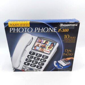 Ameriphone P-300 Clarity Amplified Photo Phone with Wall Mount Manuals and Box